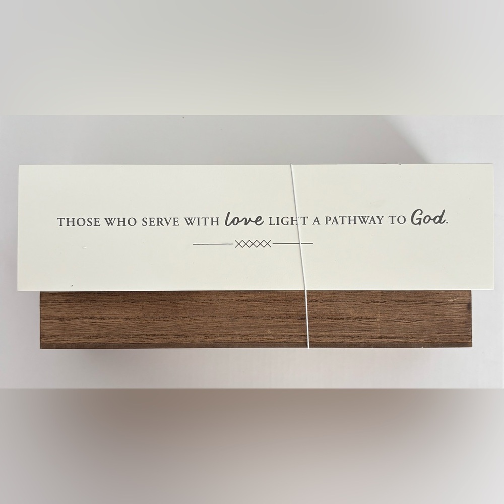 Wooden Tea Light Candle Holder with Inspirational Quotes